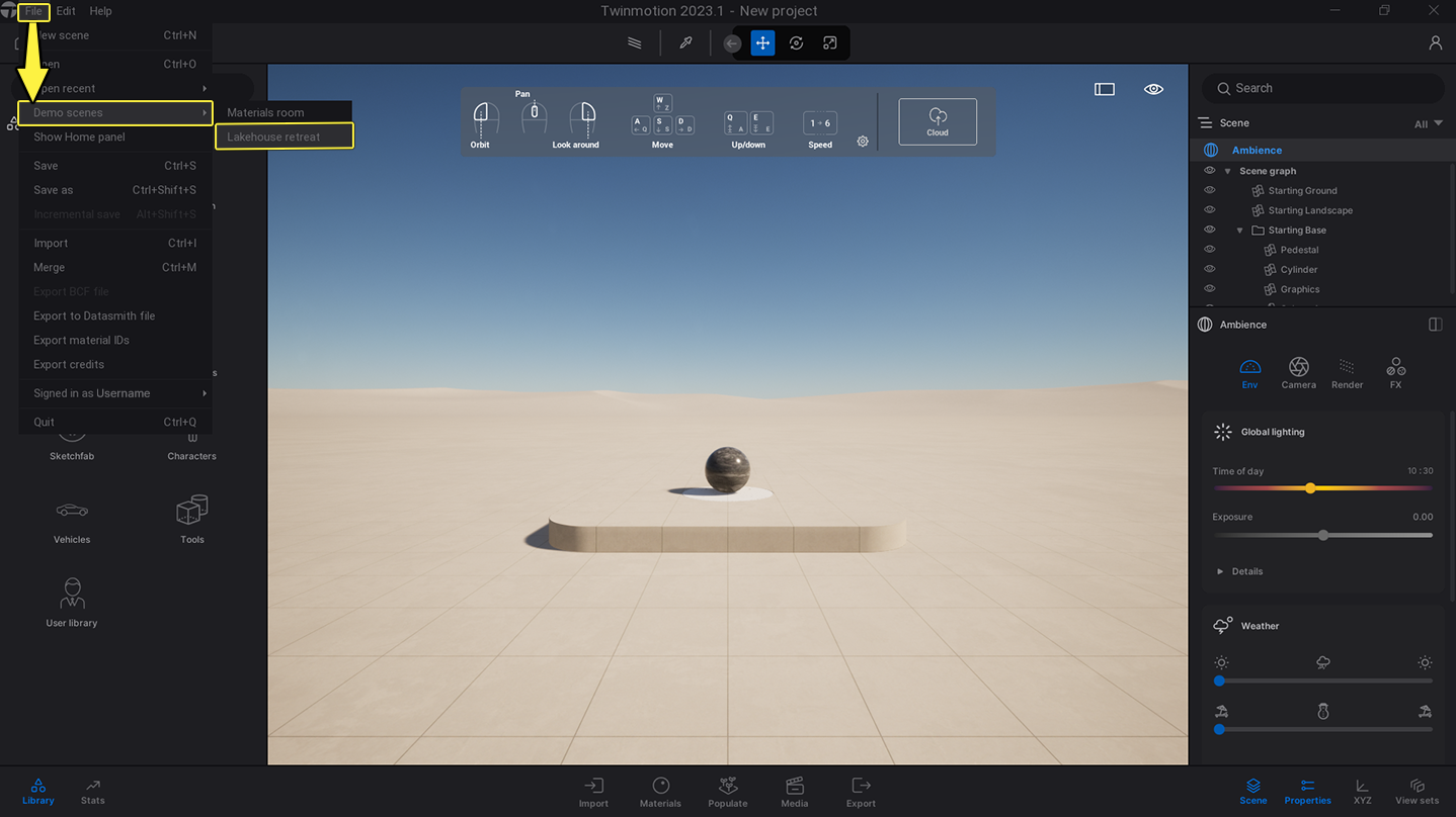 how to scale object in twinmotion