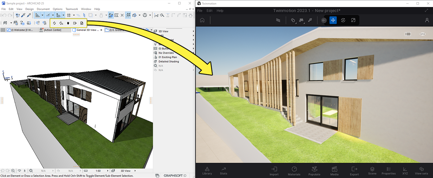 how to import archicad file to twinmotion