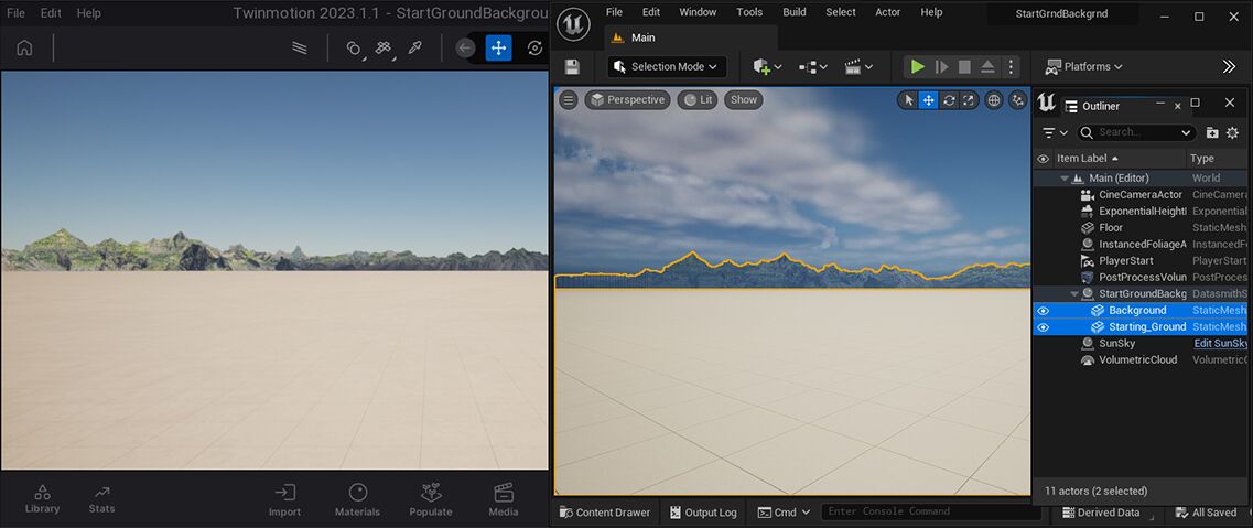 export twinmotion to unreal