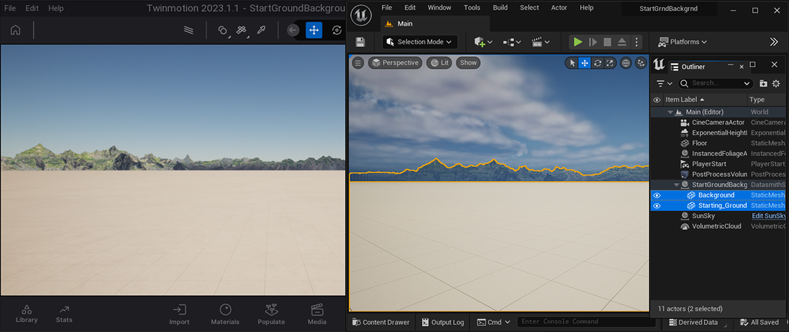 import twinmotion into unreal